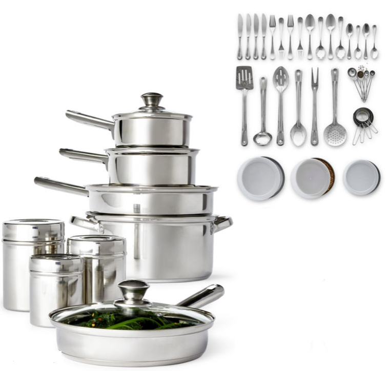 JCPenney.com – Cooks 52-Piece Stainless Steel Cookware Set Only $30.99, Reg $160.00 + Free Store Pickup!