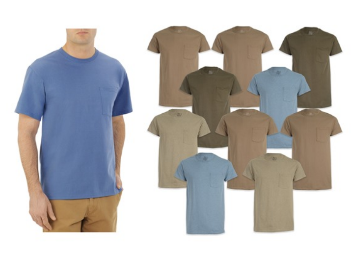 Woot – Fruit Of the Loom 10 pack Pocket Tees Only $21.99 ($2.20 Per Shirt)