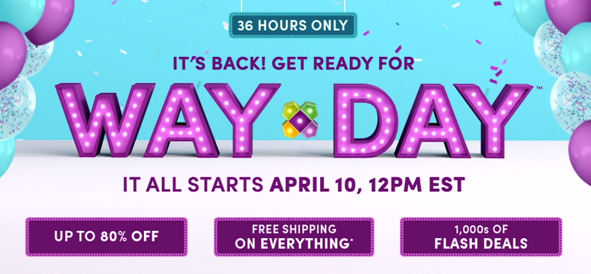 Wayfair – WAY DAY Sale Starts TODAY at 12 pm EST – Up To 80% Off Thousands Of Items + Free Shipping!