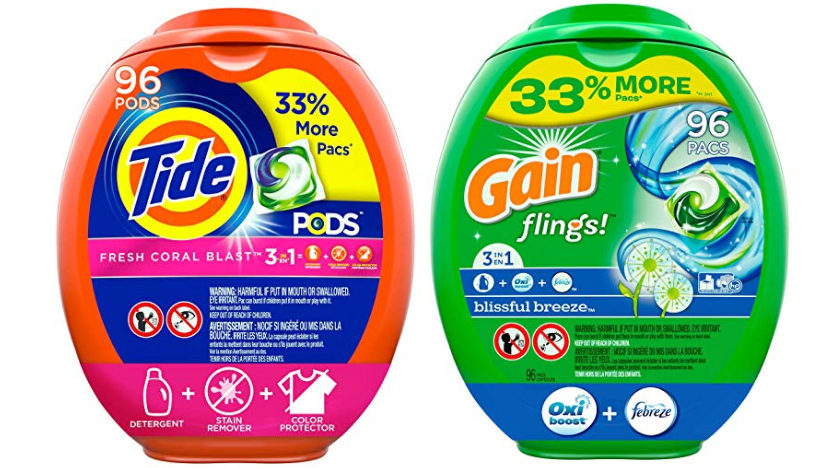 Amazon – 96 Count Tide Pods or Gain Flings Laundry Detergent Pacs (Various) from $16.10 w/ S&S + Free Shipping!