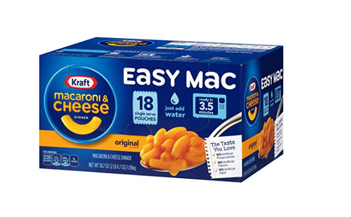 Amazon – 18 Boxes Of Kraft Easy Mac Microwavable Macaroni & Cheese Only $6.00 (34¢ Each) + Free Shipping!