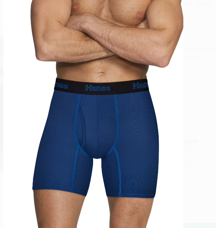 Walmart.com – Hanes 5 Pack Men’s Comfort Flex Fit Breathable Mesh Boxer Brief Only $15, Reg $25 + Free Store Pickup!