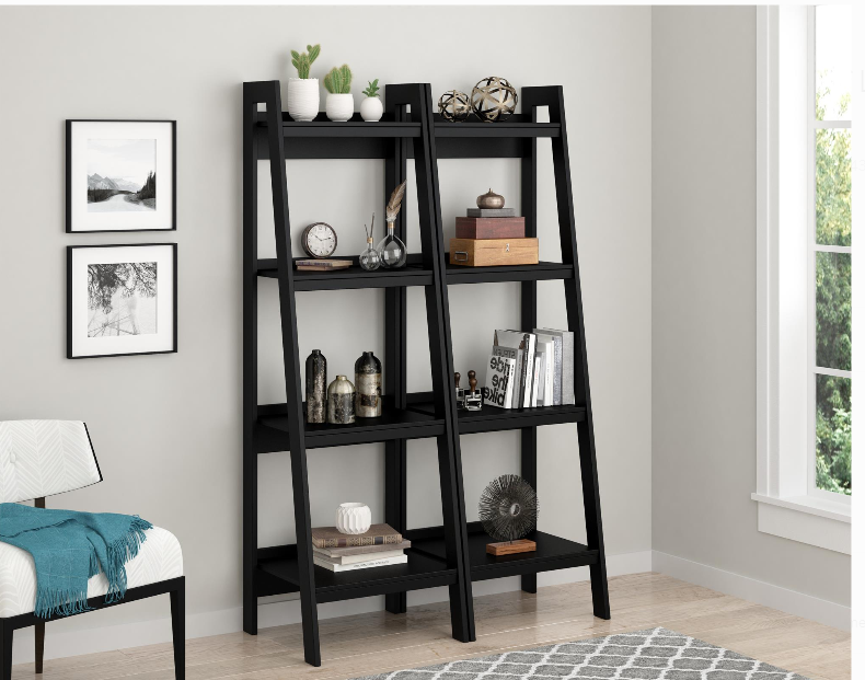 Walmart.com – Get (2) Ameriwood Home Hayes 4 Shelf Ladder Bookcase For Only $99.97, Reg $124.98 + Free Shipping!