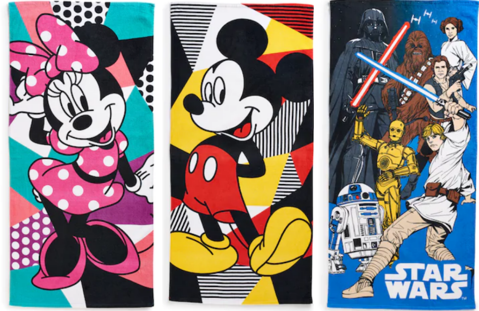 Kohl’s – Beach Towels Only $3.23, Reg $23.99 + Free Shipping! (Disney, Starwars, Emoji, Patriotic and More)