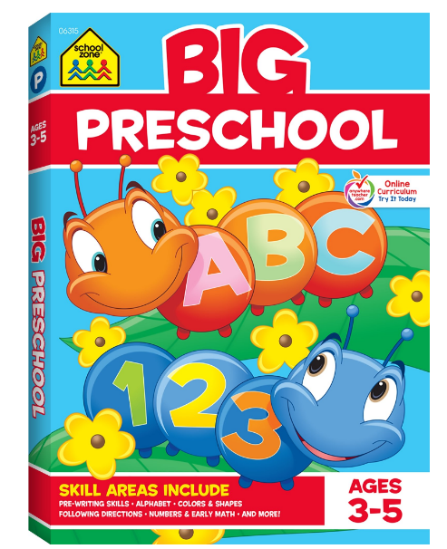 Amazon – School Zone Big Preschool Workbook (Ages 3-5, Paperback) Only $5.02, Reg $12.99!