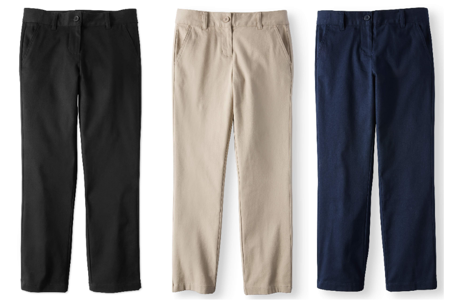 Walmart.com – Wonder Nation Girls School Uniform Stretch Twill Straight Fit Pants Only $5.75, Reg 9.47 + Free Store Pickup!