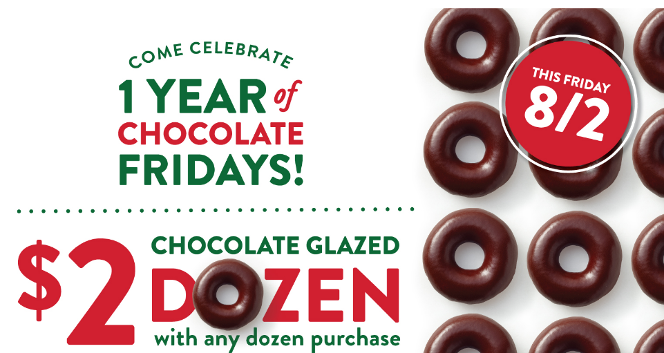 Krispy Kreme – $2 Chocolate Glazed Dozen W/ Any Dozen Purchase (TODAY ONLY!)