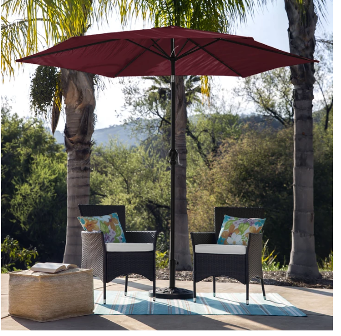 10′ Outdoor Steel Market Patio Umbrella with Tilt & Crank Only $35.99, Reg $101.00 + Free Shipping!