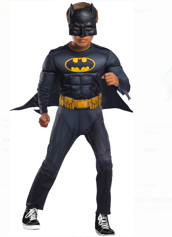 Walmart.com – Batman Boys Halloween Costume Only $4.99 + Free Store Pickup!