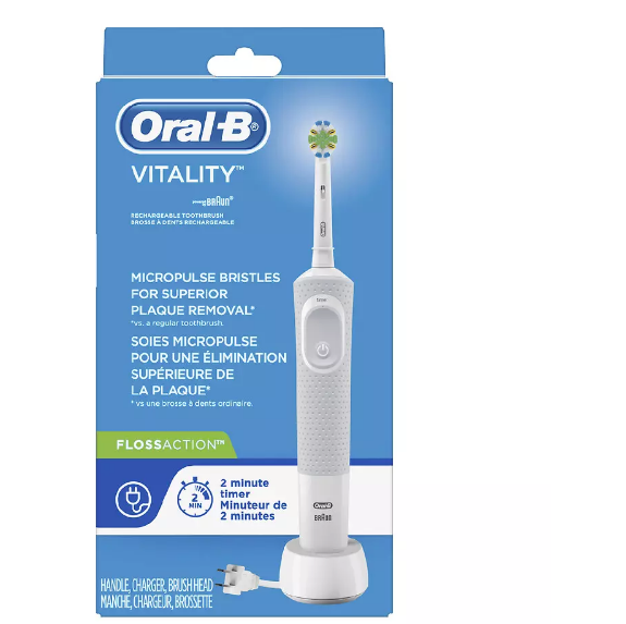 Oral-B Vitality FlossAction Rechargeable Toothbrush and Automatic Timer By Braun Only $10.99 + Free Shipping!