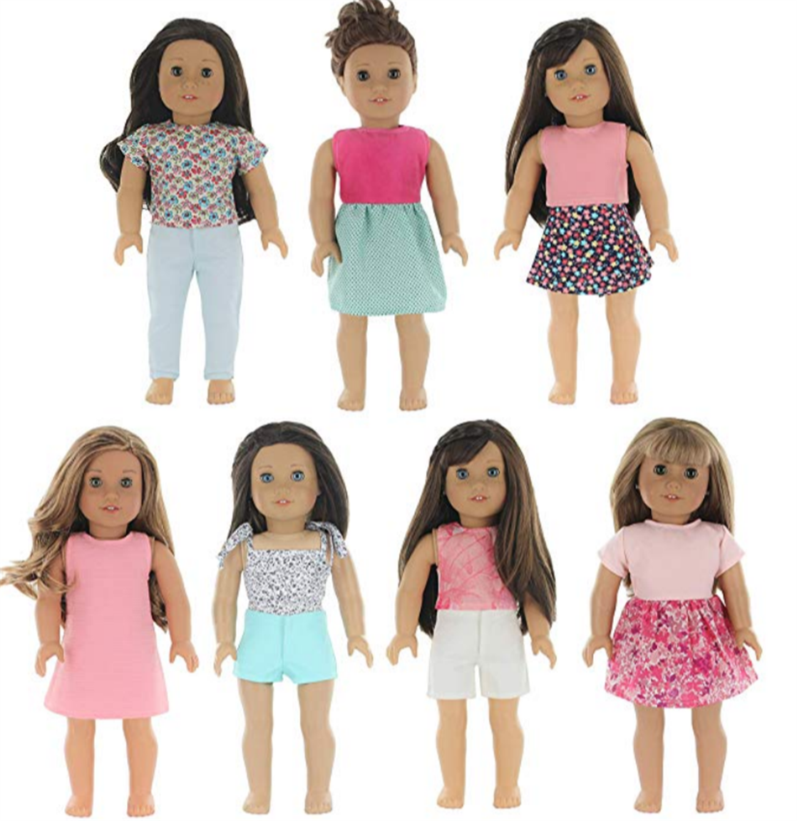 Amazon – SEVEN 18″ Doll Outfits Only $9.75 + Free Shipping! – Fits Our Generation, American Girl & More!