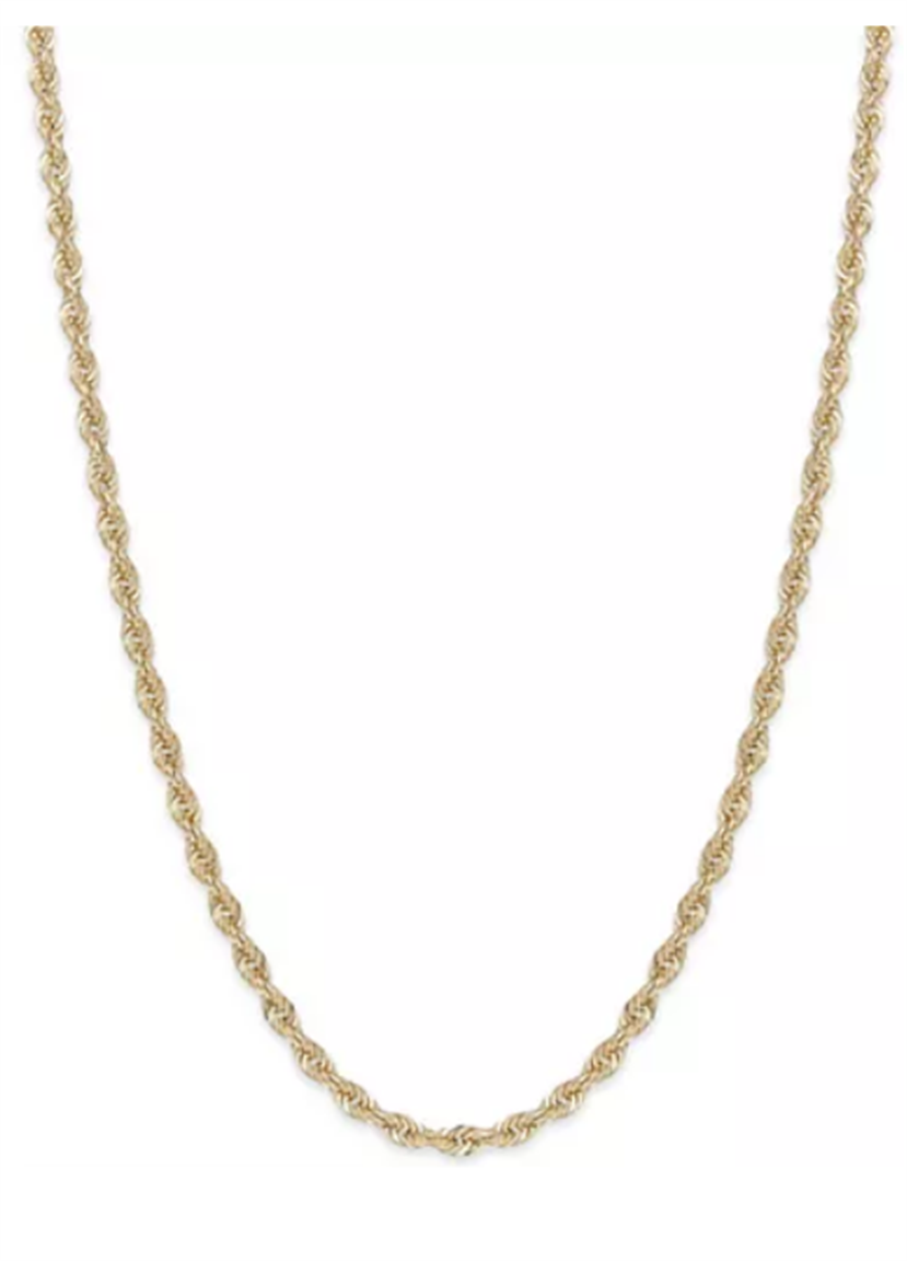 Macy’s – 16″ Rope Chain 14k Gold Necklace For Only $144.00, Reg $400.00 + Free Shipping + $20 Macy’s Money!