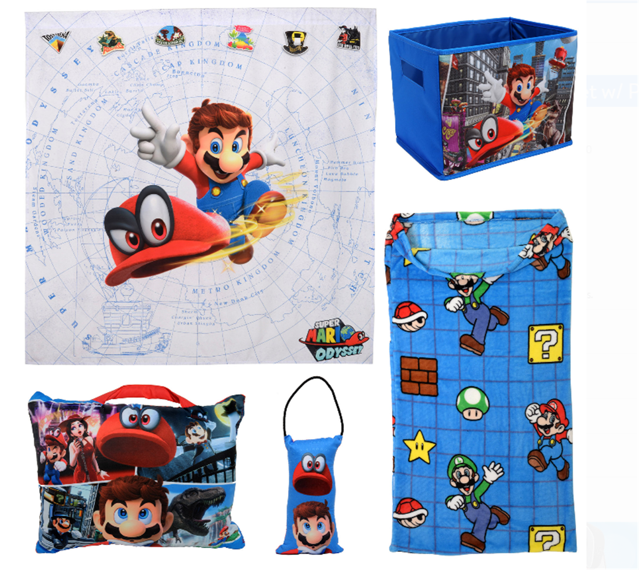 Walmart – Super Mario 5Pc Kids Bedroom Set Only $15.00, Reg $49.98 + Free Store Pickup!