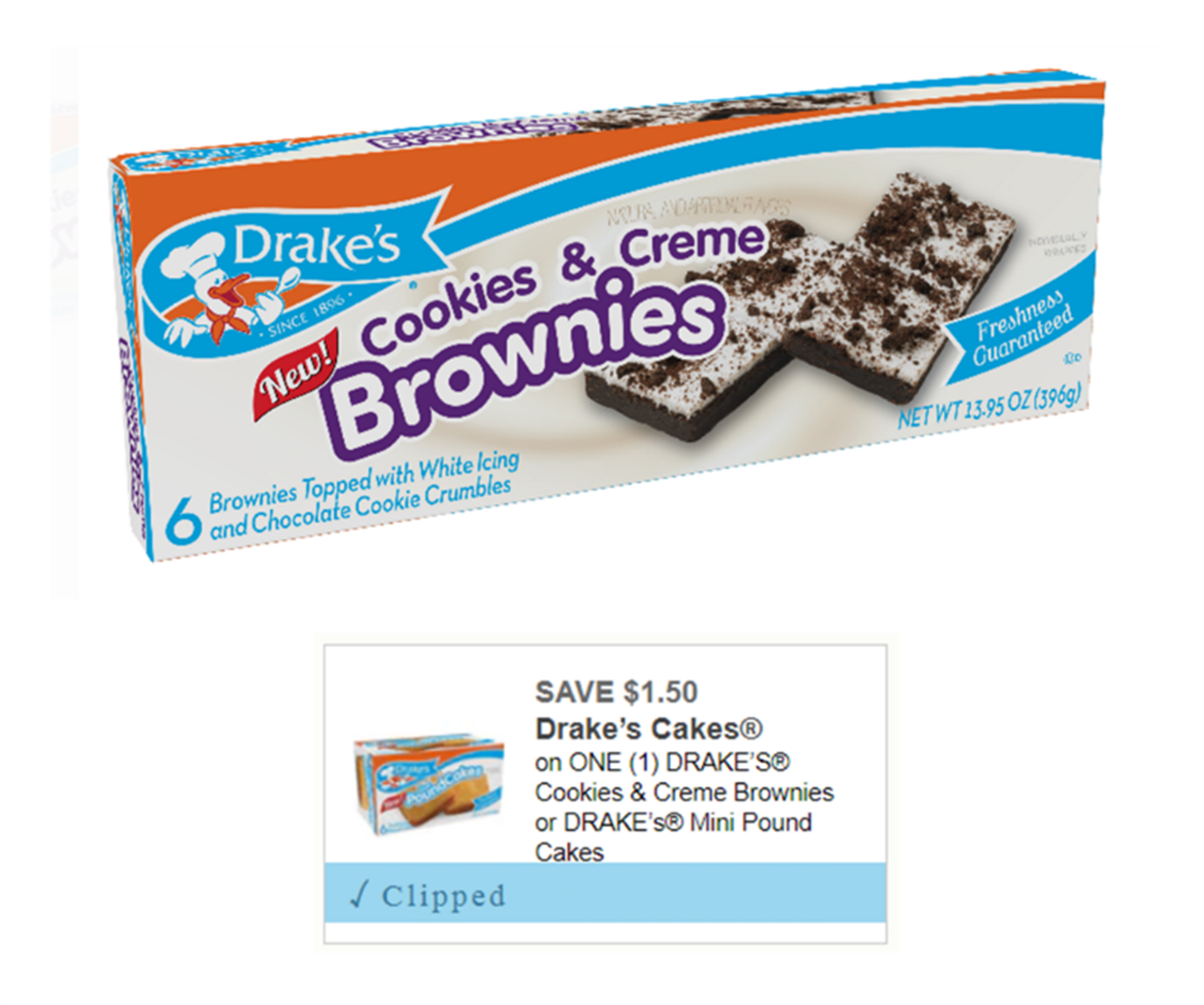 High Value Printable Coupon – Save $1.50 on ONE (1) Drake’s Cake Product! Only 98¢ At Walmart!