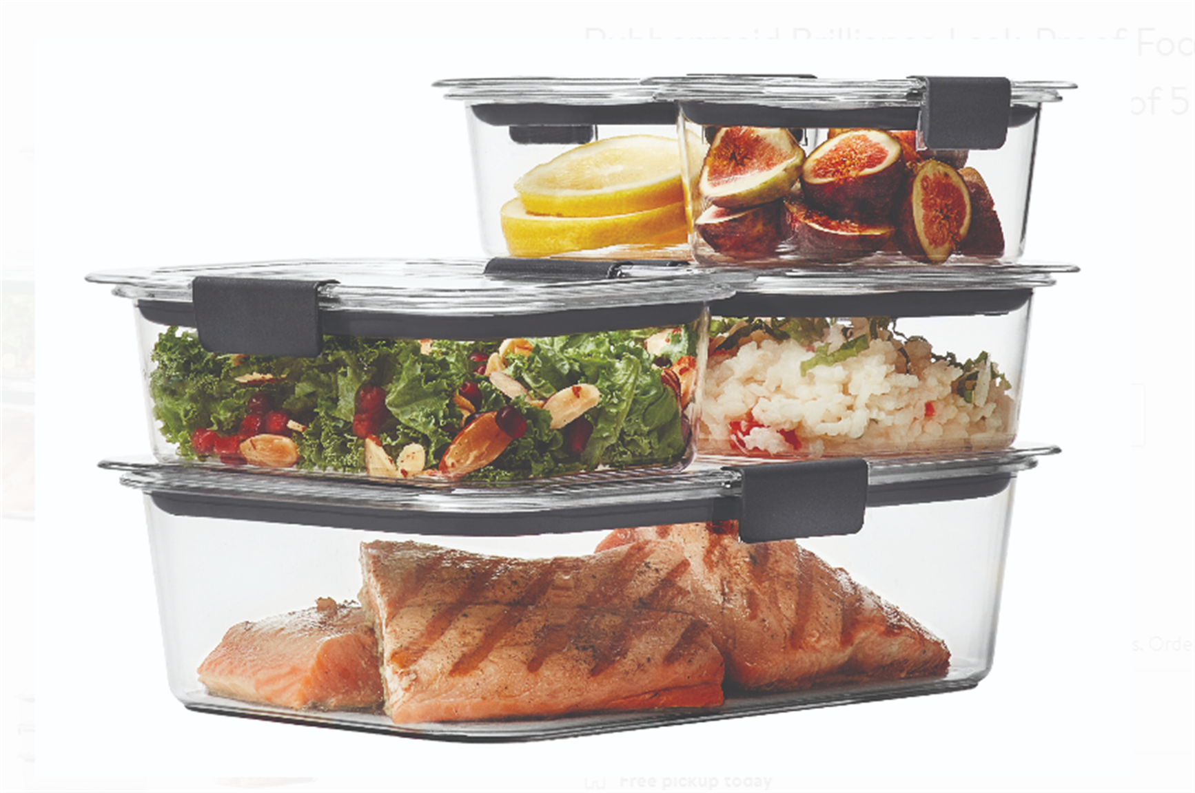 Walmart.com – 10 Piece Rubbermaid Brilliance Food Storage Container Set Only $13.76, Reg $22.98 + Free Store Pickup!