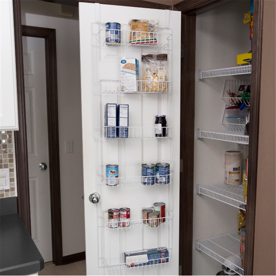 Walmart.com OR Amazon – Lavish Home Over the Door Pantry/Bathroom Organizer w/ 6 Shelves Only $14, Reg $25