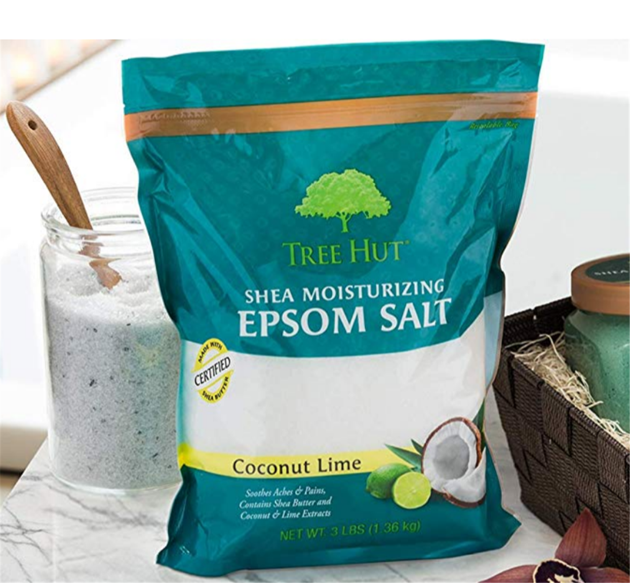 Amazon – 3 Lbs Tree Hut Shea Moisturizing Epsom Salt (Coconut Lime) Only $3, Reg $6.99!