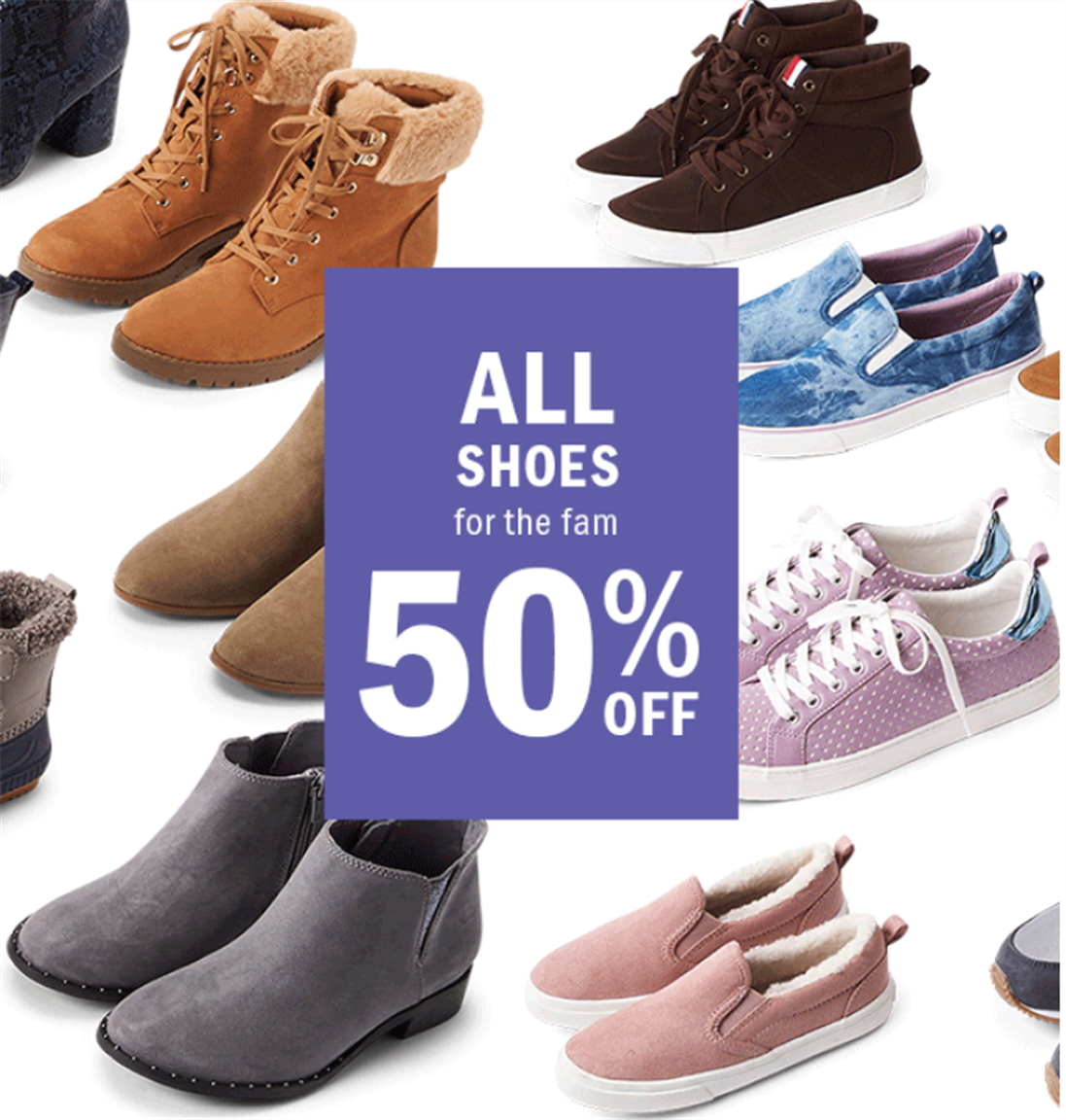 Old Navy – (Today Only) 50% Off Shoes for the Whole Family + Additional 25% Off + Free Store Pickup!