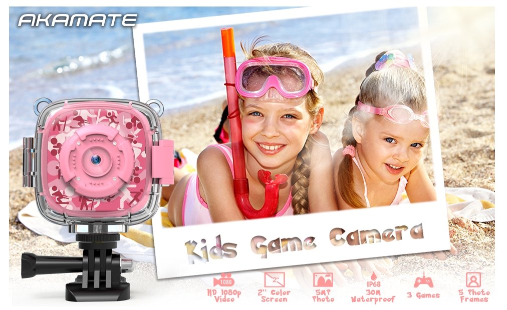 AKAMATE Kids Action Waterproof Video Digital Camera Only $18.99, Reg $39.99 + FREE SHIPPING!