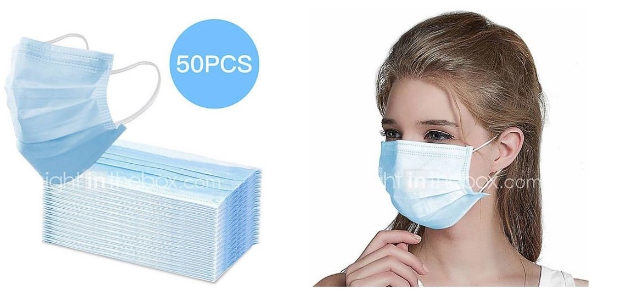 50-Pc Disposable Protective Masks Only $29.99, Reg $67.49 + Shipping is FREE!