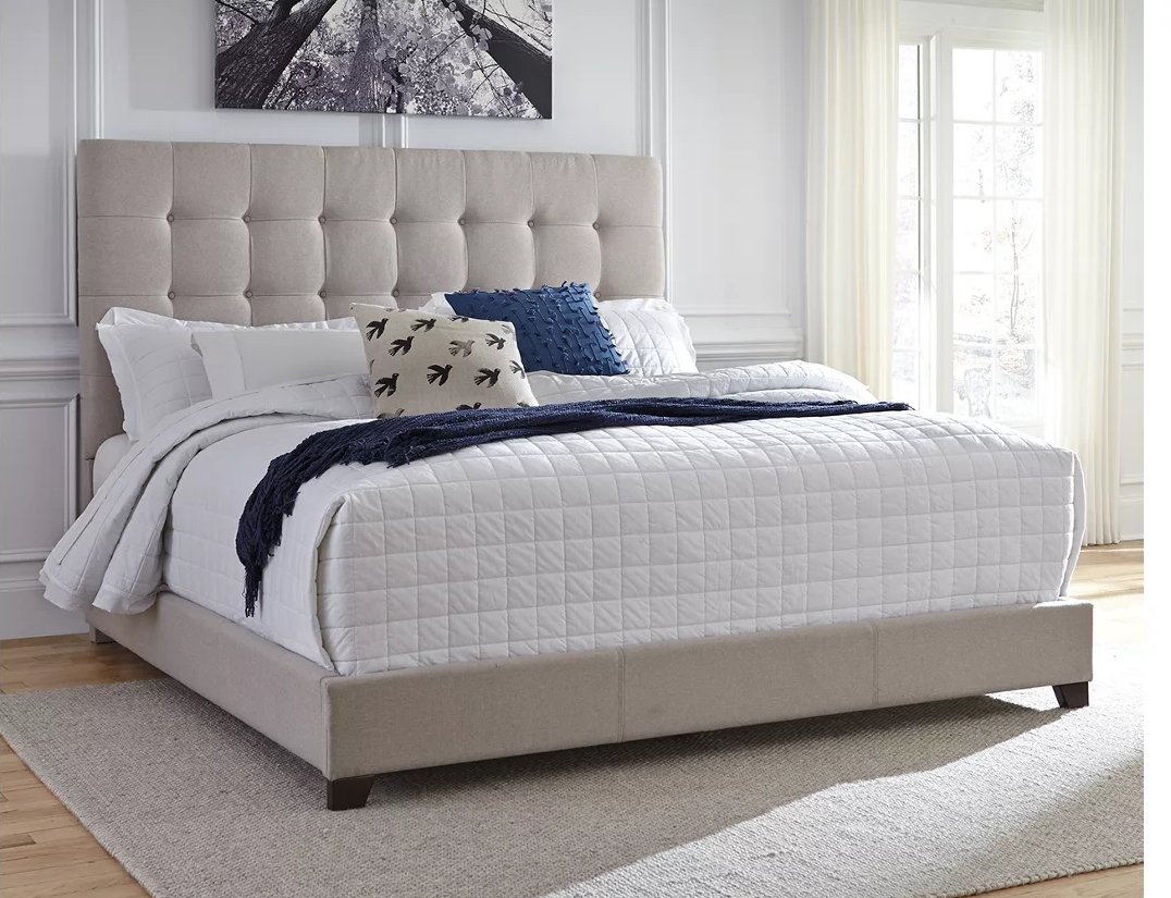 Dolante Queen Upholstered Bed Includes Padded Headboard, Foot Board and Rails For Only $199.00 + Free Shipping!