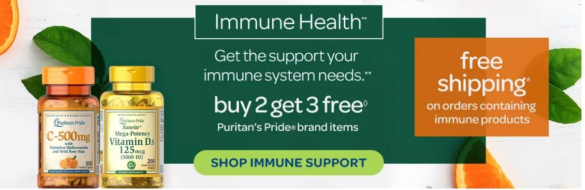 Puritan Pride Brand Vitamins and Supplements, Buy 2 Get 3 FREE + Free Shipping!