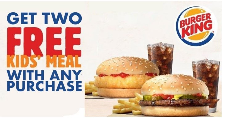 Two Free Burger King Jr Kids Meals Per Day with ANY Purchase!