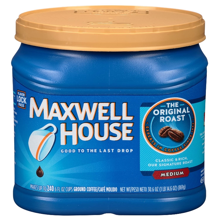 Maxwell House Ground Coffee 30.6oz Only $4.99 + Free Shipping!