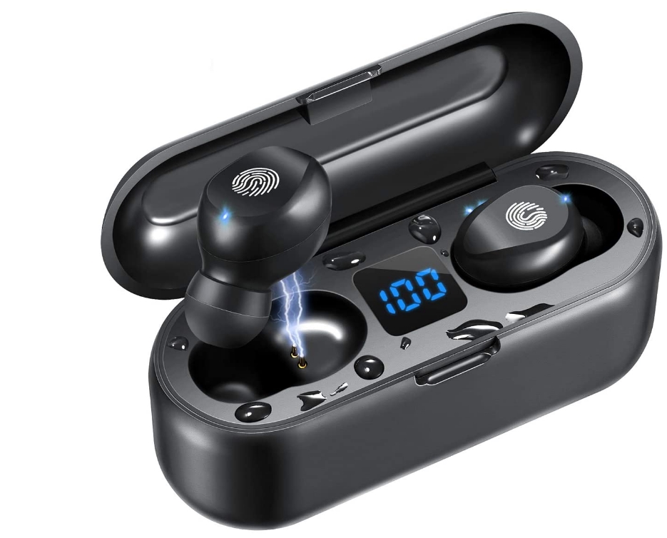 Bluetooth 5.0 Wireless Earbuds with Charging Case Only $14.99, Reg $29.99 + Free Shipping!