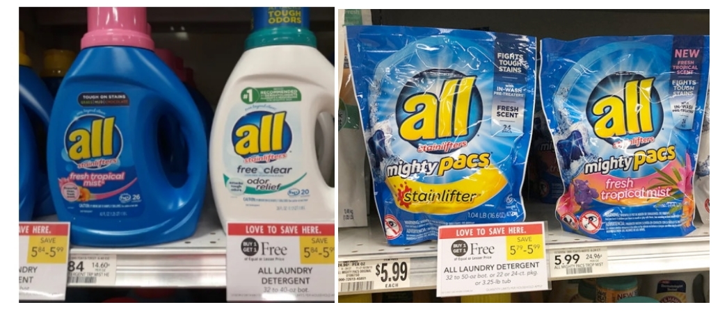 All Laundry Detergent Only $2.00 (Regularly $6.00) at Publix