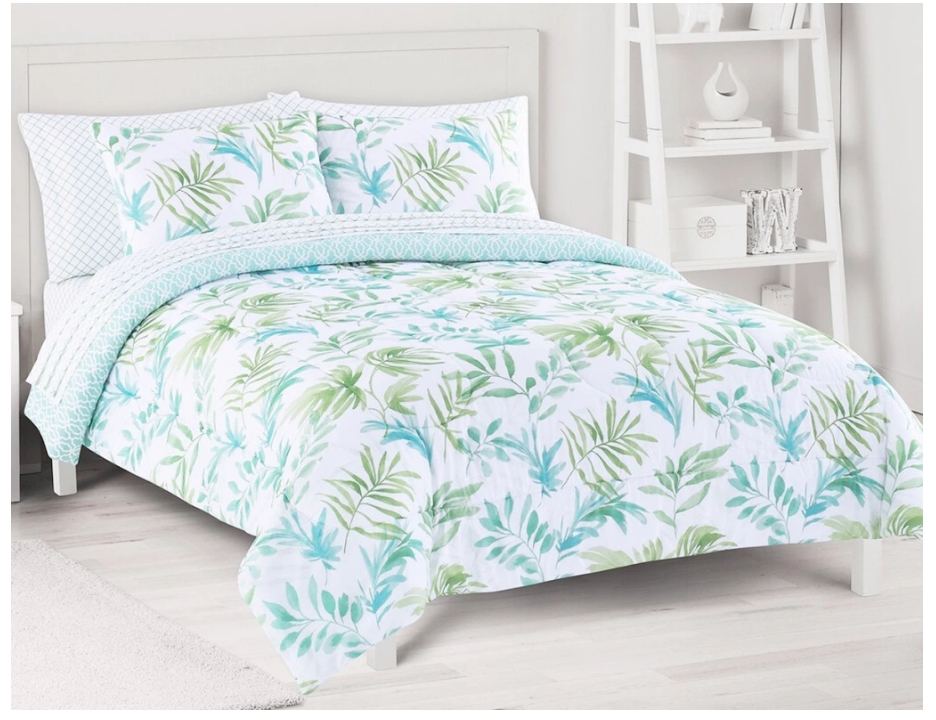 Kohls.com – Up to 70% Off Select Bedding Sets! Big One Breezy Palms Reversible Comforter Set with Sheets Only $25.00! 