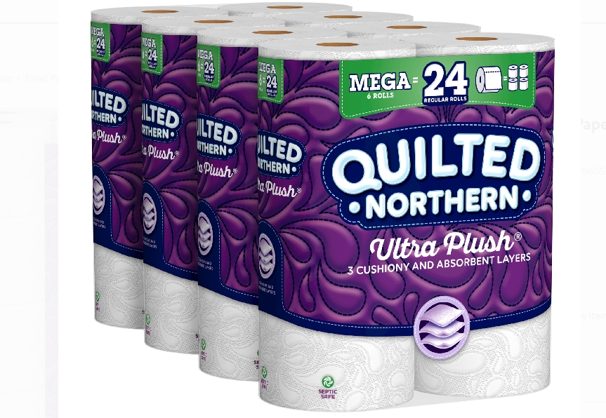 Quilted Northern 24-Pack (Equal 96 regular rolls) of Mega Rolls Bathroom Tissue Only $23.78, Reg. $41.96 at Walmart!