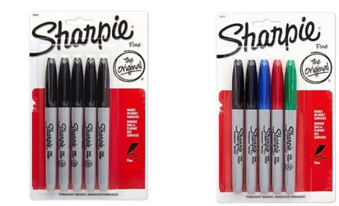 Sharpie 5-Ct Fine Point Permanent Markers (Assorted Colors or Black) Only $2.97 + Free Shipping at Staples!