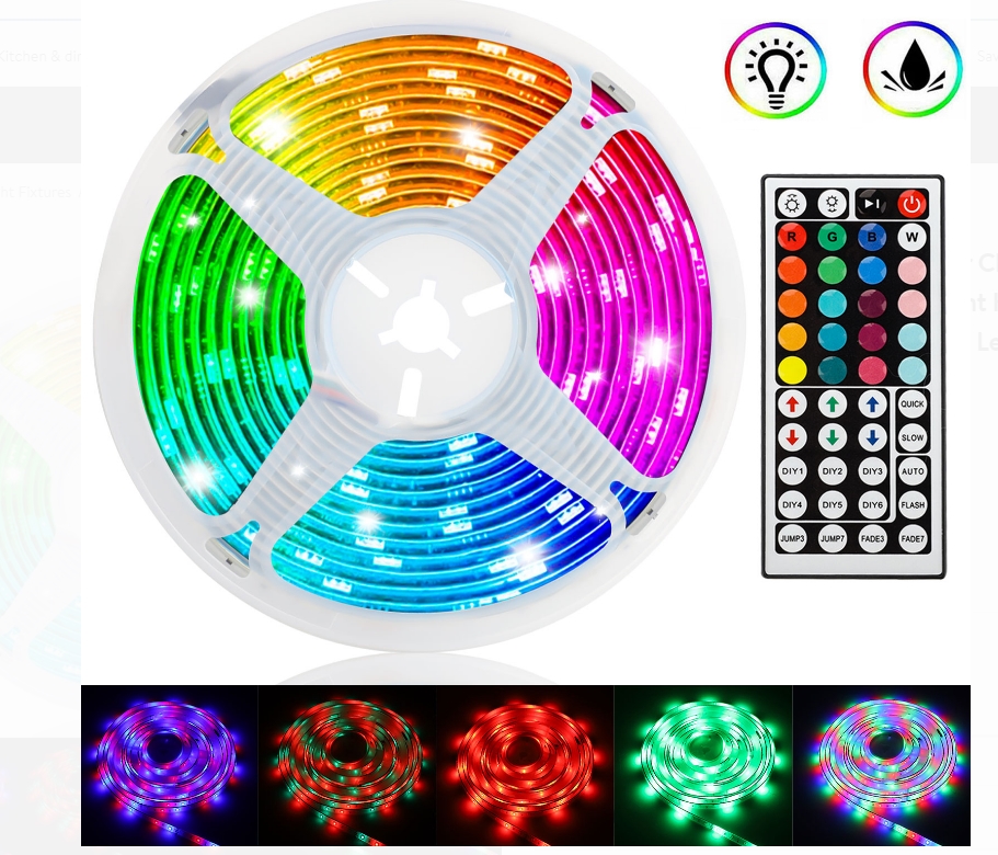 TSV Waterproof 16 Foot Muliticolor Changing Flexible LED Rope Lights With Remote Control Only $13.99, Reg $26.20 + Free Shipping at Walmart!