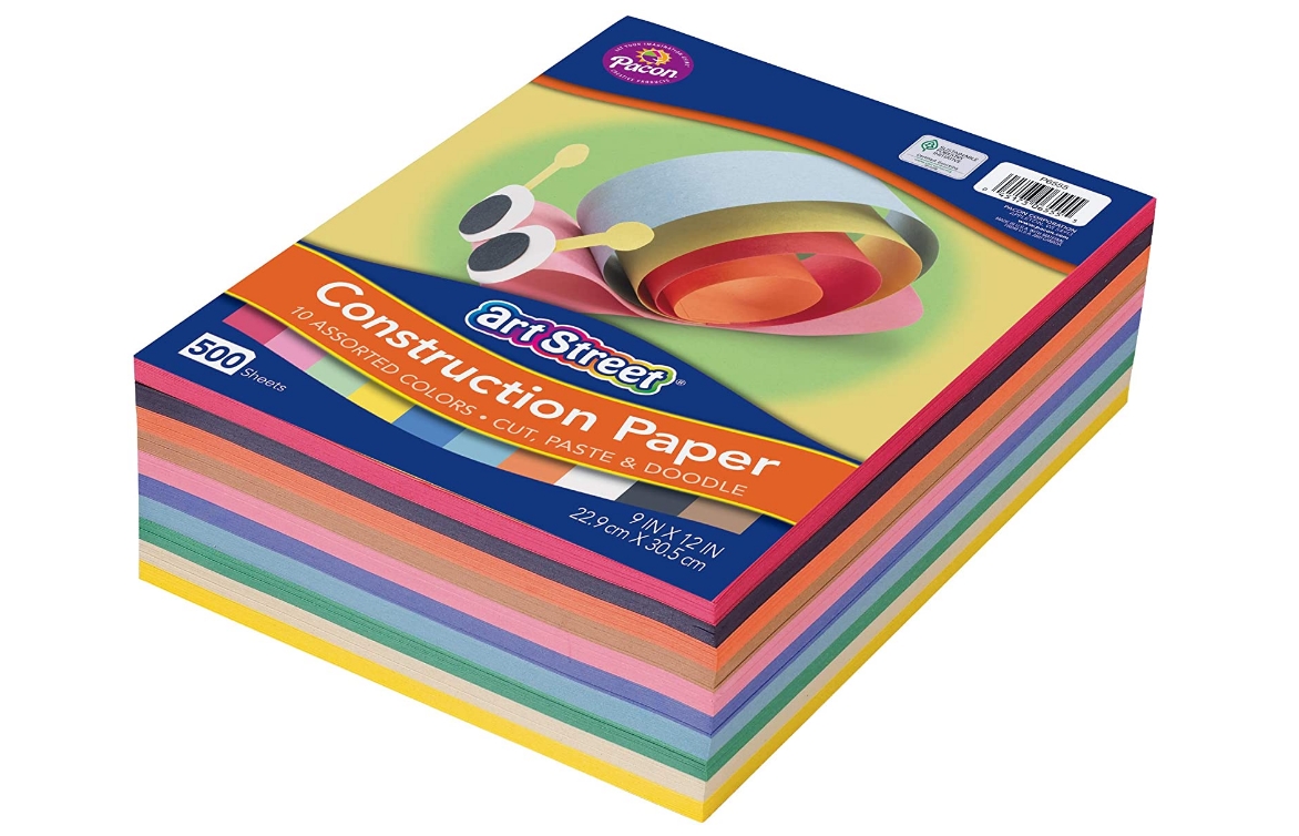 Art Street Lightweight Construction Paper, 10 Assorted Colors, 9″ x 12″, 500 Sheets Just $10.25, Reg $16.19 at Amazon!