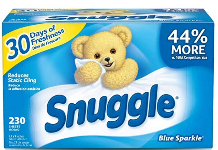 Snuggle Fabric Softener Dryer Sheets, Blue Sparkle, 230 Count Just $4.94 Each (Reg. $15.38) + Free Shipping at Amazon!