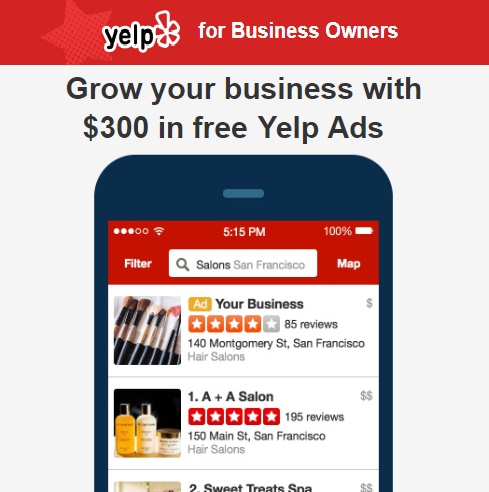 Grow Your Business With FREE $300 Upfront Credit For Yelp Ads!