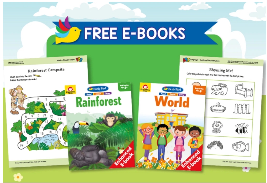 FREE Evan-Moor Educational Activity eBooks for Pre-K Through 6th Grade!