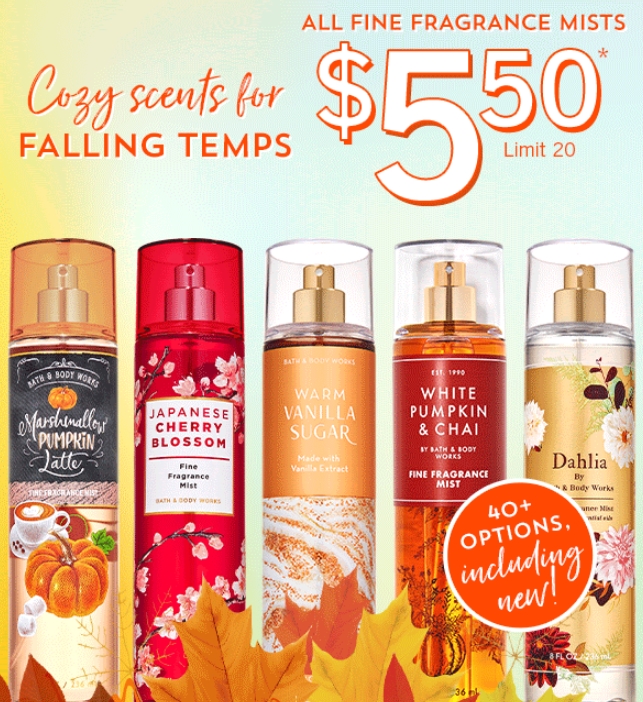 Bath & Body Works Fine Fragrance Mists Only $5.50 (Regularly $14 – $15.50) Online AND In-Store!