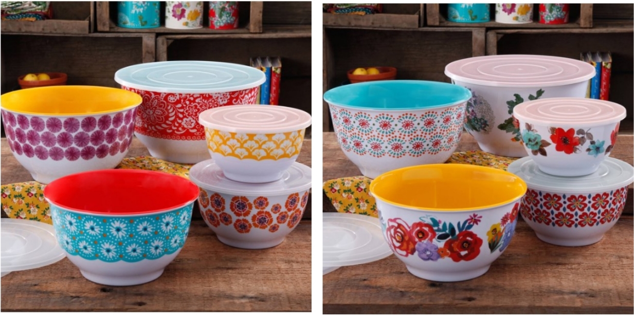 The Pioneer Woman Melamine 10-Piece Mixing Bowl Set Only $24.50, Reg $49.99!