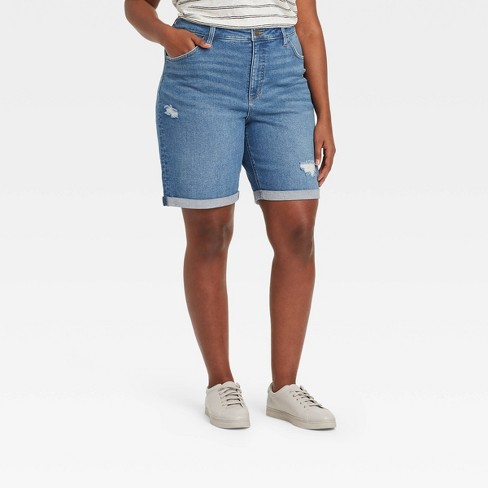 Women’s Plus Size High-Rise Jean Shorts Only $17.00 (Reg $19.99) + Free Store Pickup at Target.com!