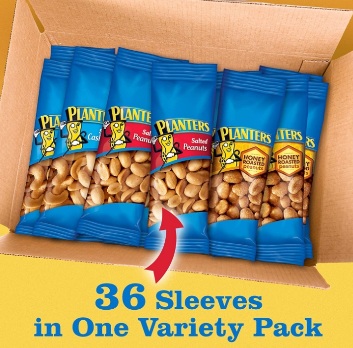 20% Off Select Planters Items! Planters Peanuts 36-Count Variety Pack Only $11 Shipped at Amazon!