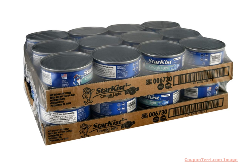 48-Pack of Starkist Chunk Light Tuna in Water 5oz Cans Only $31.46 + Free Shipping!