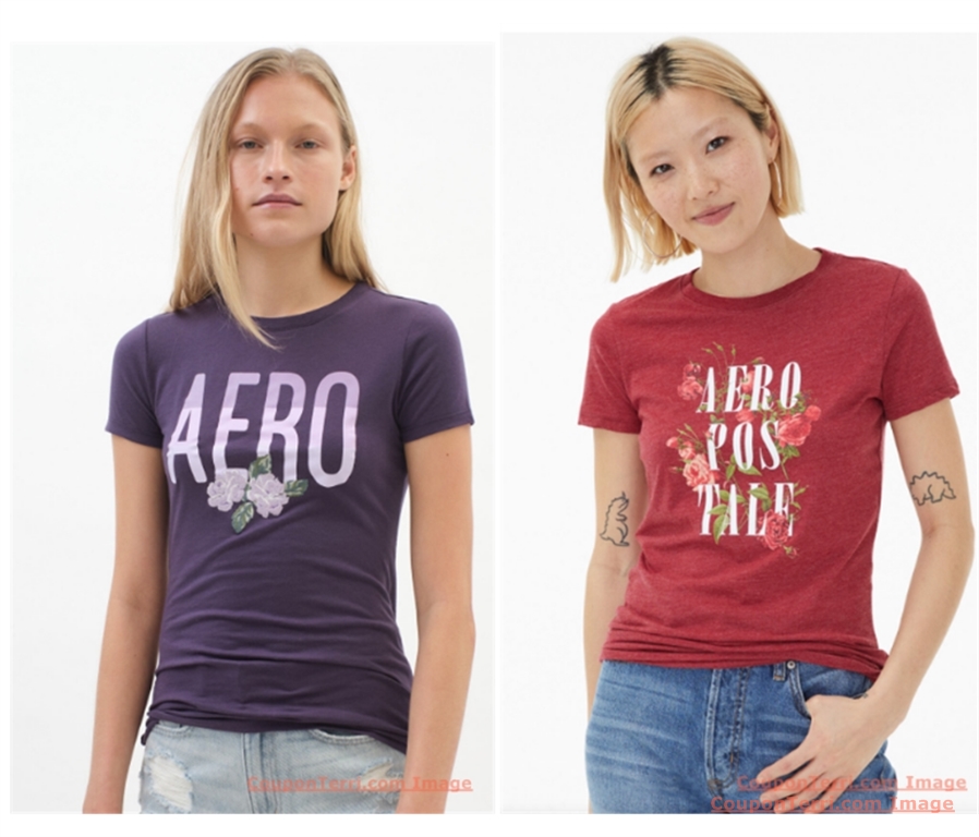 Buy 1, Get 2 Free Qualifying Graphic Tees at Aeropostale! As Low as $7.50 each! In-Store and Online!