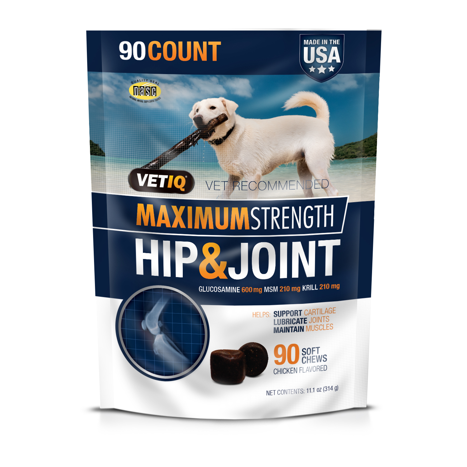 VetIQ Maximum Strength Hip & Joint Supplement  Only $6.71 (Reg $12.88) + Free Store Pickup at Walmart.com!